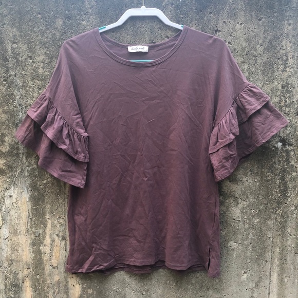 Lovely Souls Purple Bell Sleeve Top - Picture 1 of 8